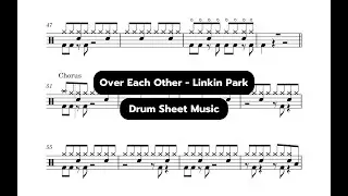 Over Each Other - Linkin Park / Drum Sheet Music #drums #drumsheet #linkinpark #overeachother