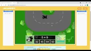Arcademic Skill Builders- Playing Grand Prix Multiplication on my PC