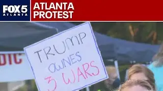 Anti-Trump protest in Atlanta over Iran strikes | FOX 5 News