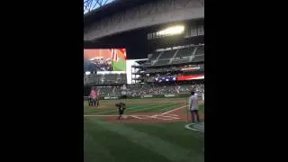 Adam Lau: National Anthem ~ Seattle Mariners Game  07/27/15