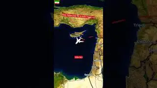 Flight Animation from Tehran to Cairo ✈️ | TravelBoast Flight Route Map
