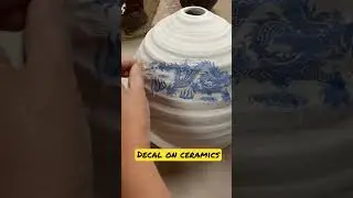 Apply Decal on Ceramics #shorts #art #ceramic #craft@SetGozo
