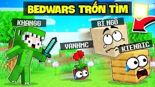 KHANGG BEDWARS THỬ THÁCH 24H CHẾ ĐỘ TRỐN TÌM BLOCK NHƯNG 1 VS 3 TRONG MINECRAFT SIÊU KHÓ TROLL NOOB