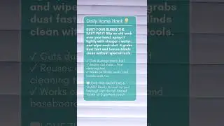 Daily Home Hack 💡 | The Easiest Way to Dust Blinds