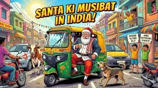 🛺 Santa aaya Auto se! 🎅 Desi Santa vs Indian Traffic | Funny Christmas Song