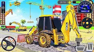 Road Construction Simulator - JCB Excavator Driving | Builder Game | Android Gameplay