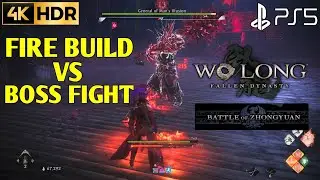 Fire Build Vs General of Man's Illusion Boss Fight WO LONG DLC General of Man's Illusion Boss 4K HDR