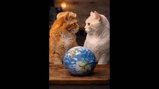 Two Cats, One World 😼🌍 | Funny Cat Shorts #catshorts #funnycats #cattish