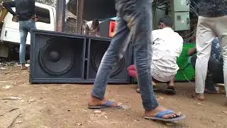 New model rcf 2*18 dj cabinet testing video hard bass#djraginicabinet
