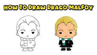 How to Draw Cartoon Draco Malfoy from Harry Potter &ndash; Easy Drawing