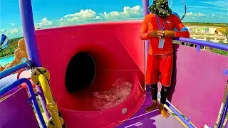 Space Hole Water Slide at Garden City Water Park, Cambodia