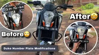 Old Duke 125,200,390 Number Plate Modifications || Awesome look 😍