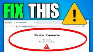 How To Fix HTTP Error 503 The Service Is Unavailable