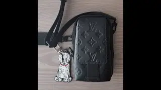 Unboxing Louis Vuitton Double Phone Pouch Monogram Shadow Leather ❤️ #louisvuitton