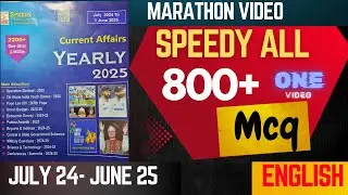Speedy Current Affairs 2025 RAPID REVISION [ALL 800+ MCQ] | JUNE 2025