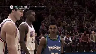 NBA Live 08 Xbox 360 Gameplay - Minnesota Timberwolves vs New Jersey Nets