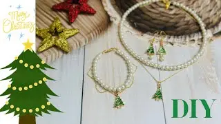 Christmas special 🎄Pearl necklace set 🤶 | #diy #trending #tutorial |@GLAMRAE 
