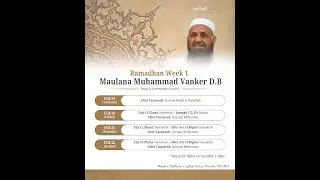 Maulana Mohammed Vanker After Taraweeh -  Masjide Saliheen Preston  -  21/2/26