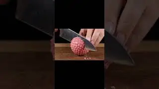 Hyper-Realistic Glass Lychee ASMR Slicing in Cinematic Slow Motion