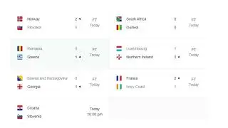 ITERNATIONAL FRIENDLY MATCH RESULTS