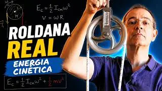 Momento de inercia - Energia cinetica - Quando a roldana é um corpo rígido - FTOedu