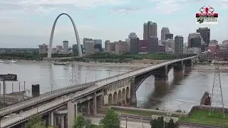 Drone 4 shows downtown St. Louis