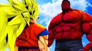 BIG RED HULK VS GOKU - EPIC BATTLE