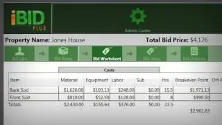 Landscape Management-iBid Plus Landscape Estimating Software