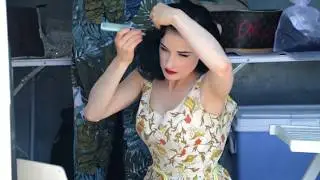 FASHION PHOTOGRAPHY - Location lighting shooting with Dita Von Teese On Location