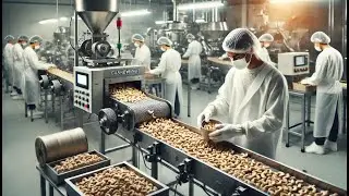 The Largest Cashew Nut Production Line You Must See - Agricultural Technology at Its Best