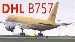 DHL B757 Landing in Lisbon | Condensation trails