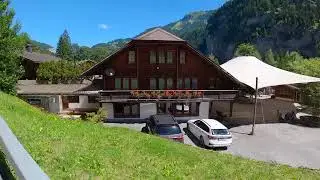 Heavenly beautiful Lauterbrunnen Valley 🇨🇭, Summer walking tour Lauterbrunnen Switzerland 4k
