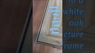 Adding a walnut inlay to a large white oak picture frame!