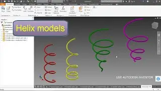 Helix models (variable radius, variable pitch spring) - Autodesk Inventor