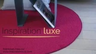 Tapis sur mesure rond rouge fin - Inspiancre rond
