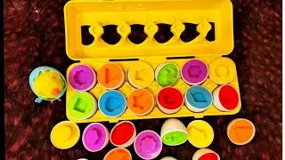 Learn Shapes and Colors with Hide N' Squeak Eggs!