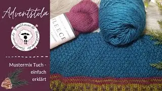 Mustermix Adventstola / gro&szlig;es Perlmuster stricken / Teil 9