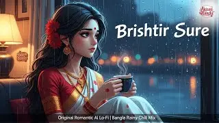 বৃষ্টির সুরে || Original Romantic AI Lo-Fi Bengali Song | Bangla Rainy Chill Mix | AIGaanBangla