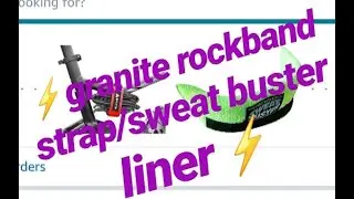 Granite Rockband Strap and Sweat Buster Trax Factory helmet sweatband product review!