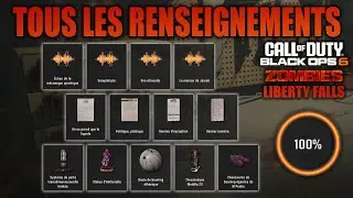 TOUS LES EMPLACEMENTS DES RENSEIGNEMENTS ZOMBIES SUR LIBERTY FALLS ! (BLACK OPS 6 ZOMBIE SECRET)