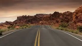 Desert Landscape TV Art | Aesthetic Neutral Desert Road Sunset TV Screensaver | 2Hr 4k HD Tv Art