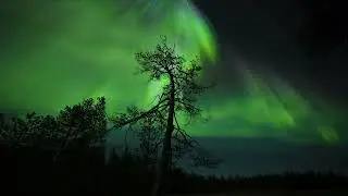 Real time 4K video of the Nothern Lights in Finland
