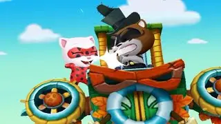Talking Tom Hero Dash gameplay: Ladybug Angela VS Dengeres Boss Challenge (UHD 60 FPS)