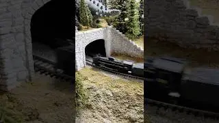 It&rsquo;s like going into a mine.  #nscale #modelrailroad #tunnel #train