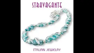 Murano glass necklace, handmade in Italy.
