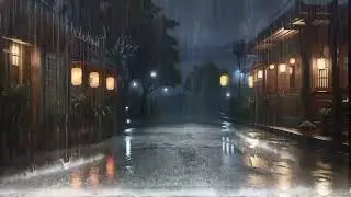 🌧️ Rainy Night City Street Rain Ambience | Insomnia Relief Sleep Sounds USA | calmwhisperasmr