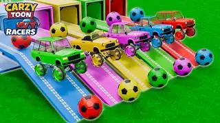 Colourful Cars Colour Parade 🎉🚗🌈#kidslearningvideos #todlers #animatedraces #carracingforkids