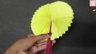 DIY /HOW TO MAKE PAPER FLOWER HAND FAN / Paper fan making / How To Make Magic Hand Fan / JOICEART