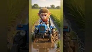 baby monkey ka tractor palat gya||Tractor Palat Gaya |Monkey Accident 💔 || Viral AI Story