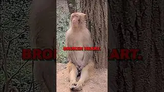 MONKEY DROPS BANANA! #sad #cute #animalshorts